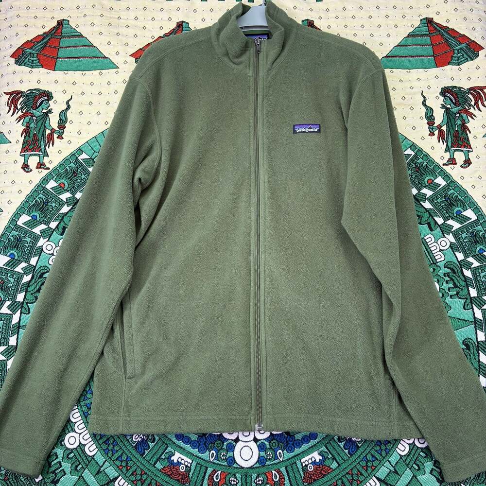 Patagonia Men's Full-Zip Fleece Jacket Olive Green